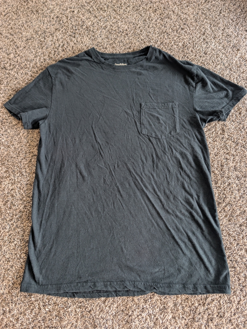 Goodfellow & Co Black Short-Sleeve Crewneck Tee with Pocket
